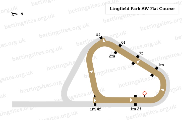 Lingfield Park AW Flat Course Diagram