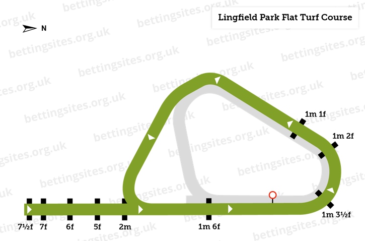 Lingfield Park Flat Turf Course Diagram