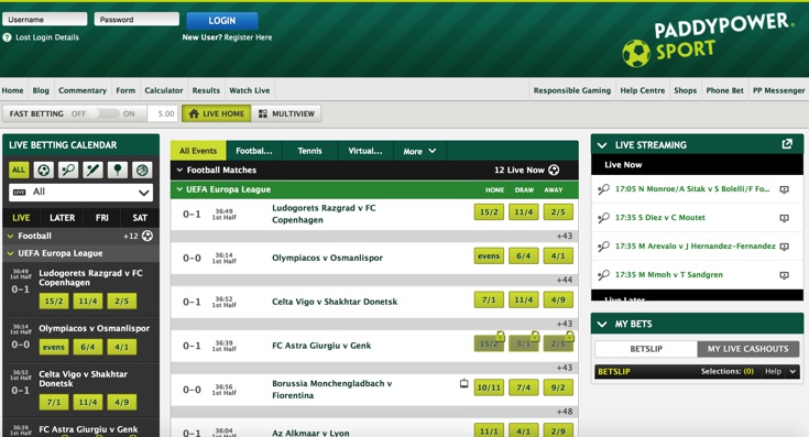 Paddy Power Features Screenshot