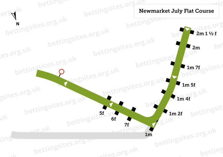 Newmarket July Flat Course Diagram