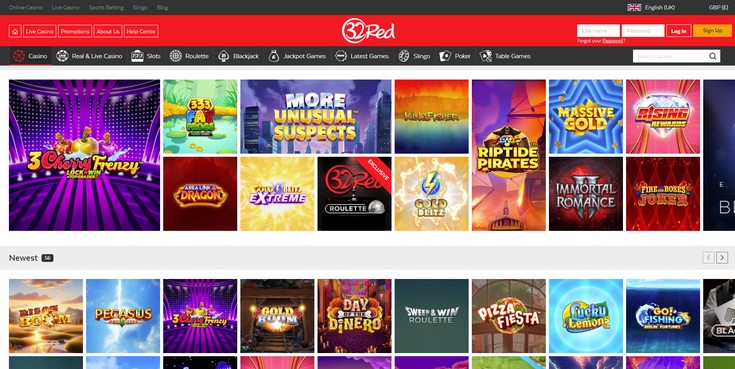 32Red Casino Games Screenshot